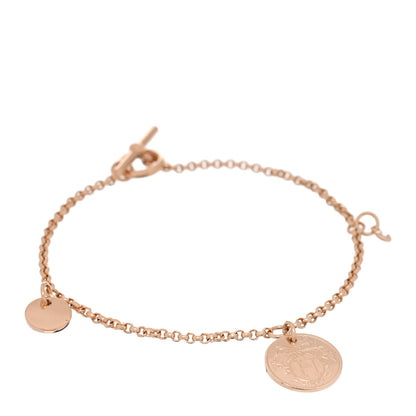 Hermes 18K Rose Gold Diamond PM Ex-Libris Bracelet ST 1 of 4