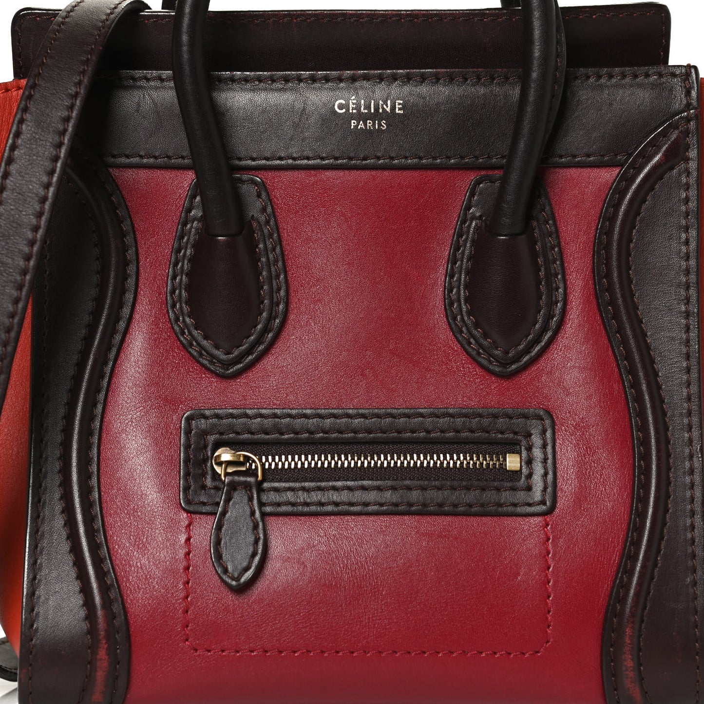 Satin Calfskin Nano Tri-Color Luggage Orchid