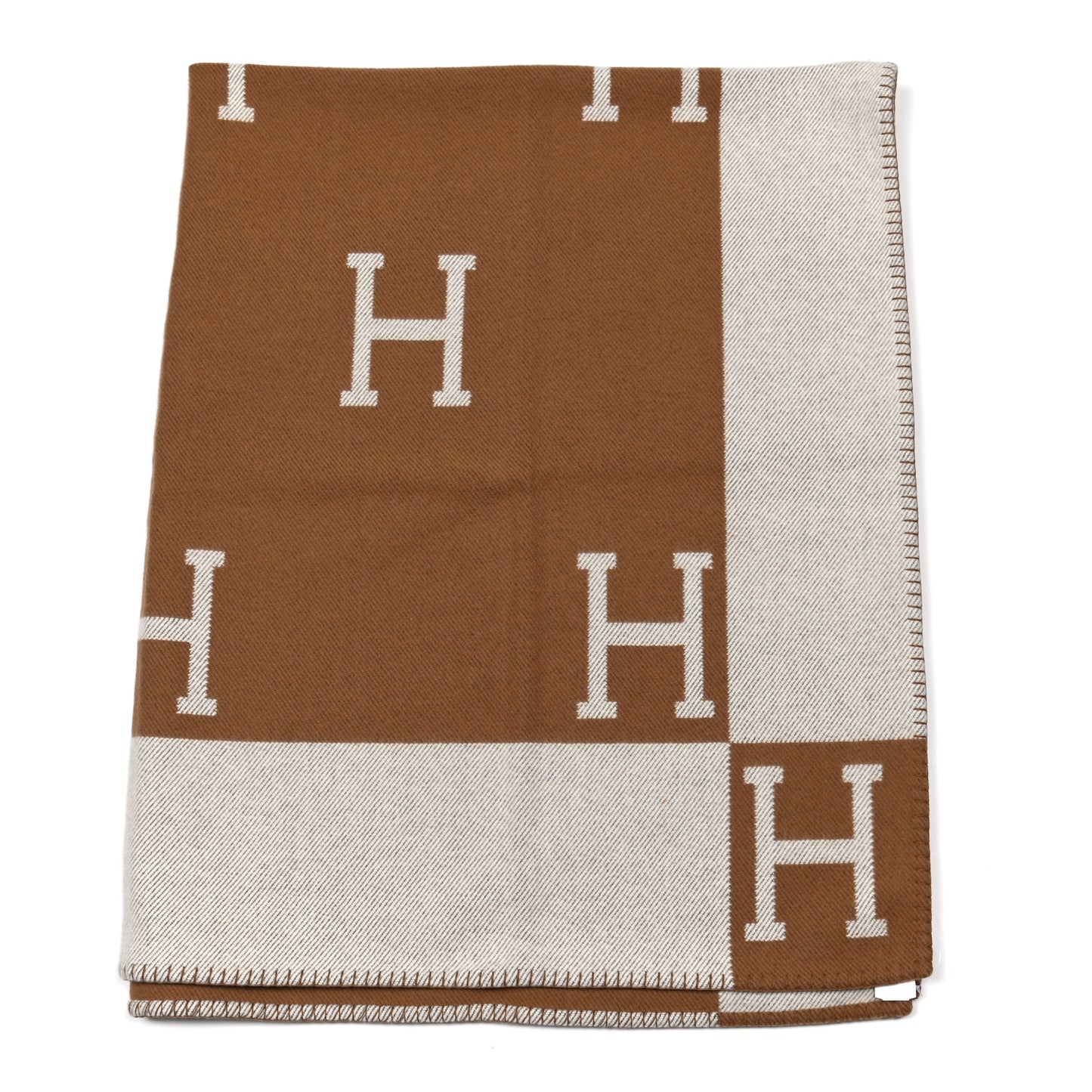 Wool Cashmere New Classic Avalon Blanket Ecru Camel