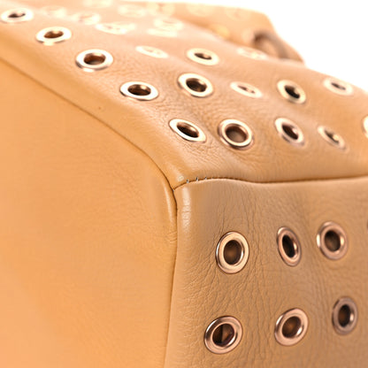 Prada Daino Borchie Grommet Bucket Bag Miele 10 of 16