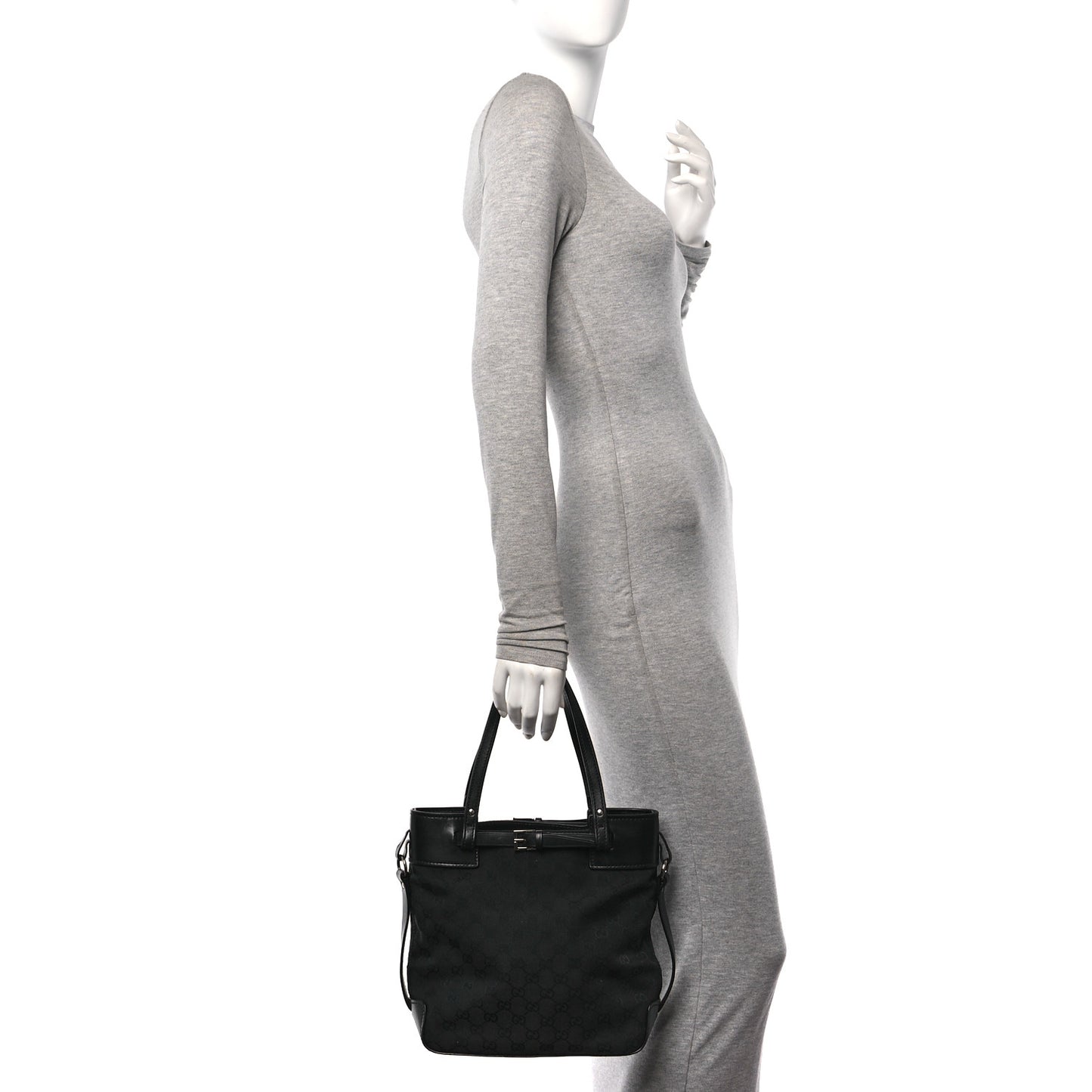 Monogram Small Bucket Tote Black