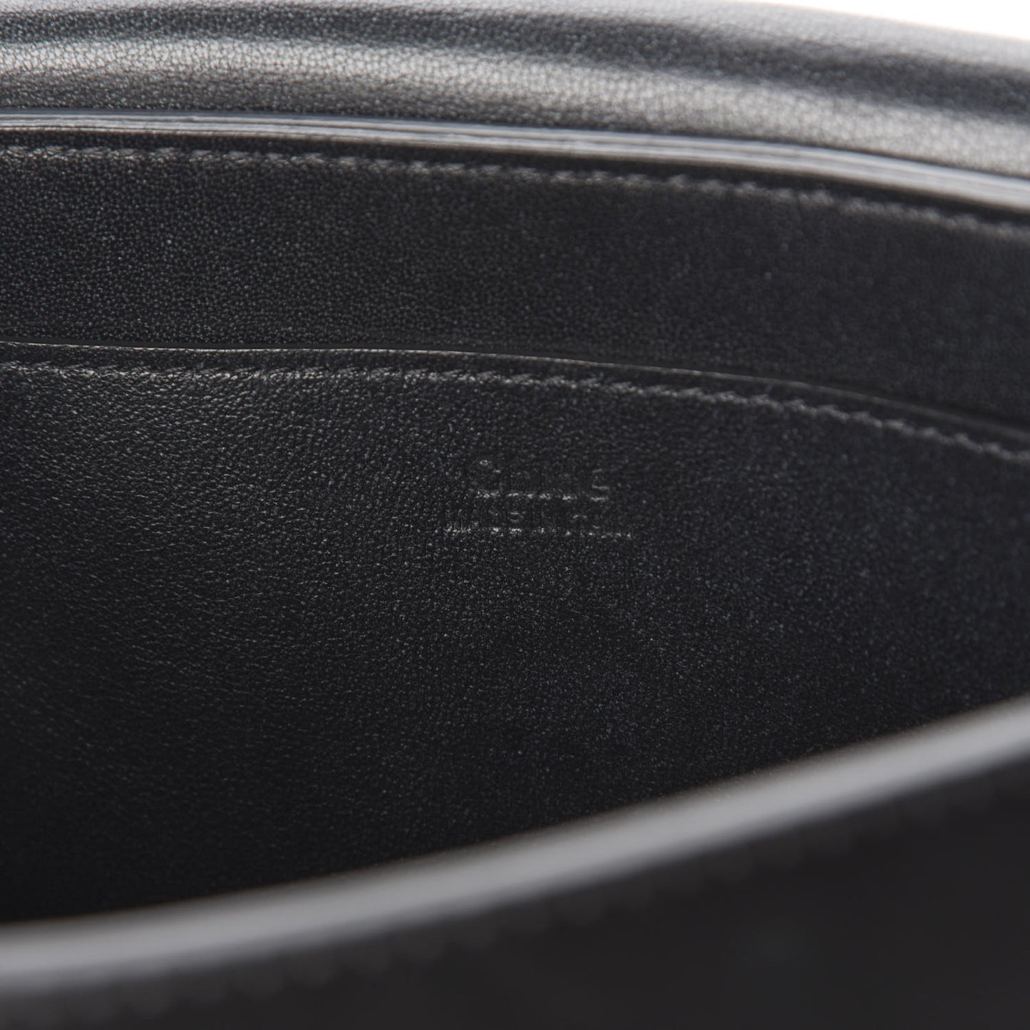 Lambskin Medium Elle Chain Clutch Black
