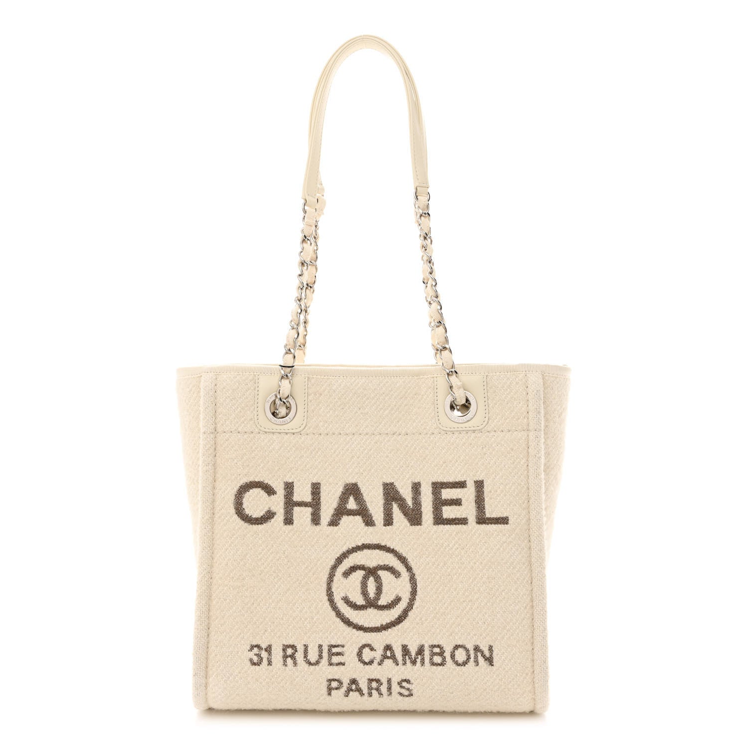 Chanel Mixed Fibers Small Deauville Tote Ecru 1 of 11