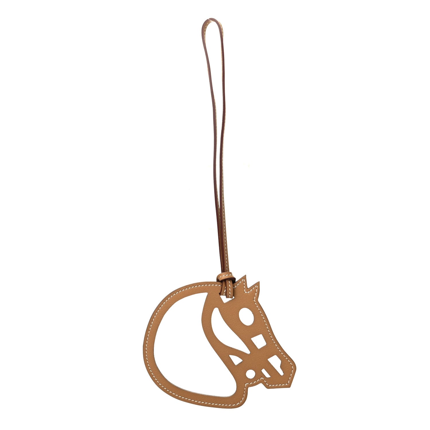 Hermes Swift Paddock Cheval Horse Bag Charm Gold 1 of 4
