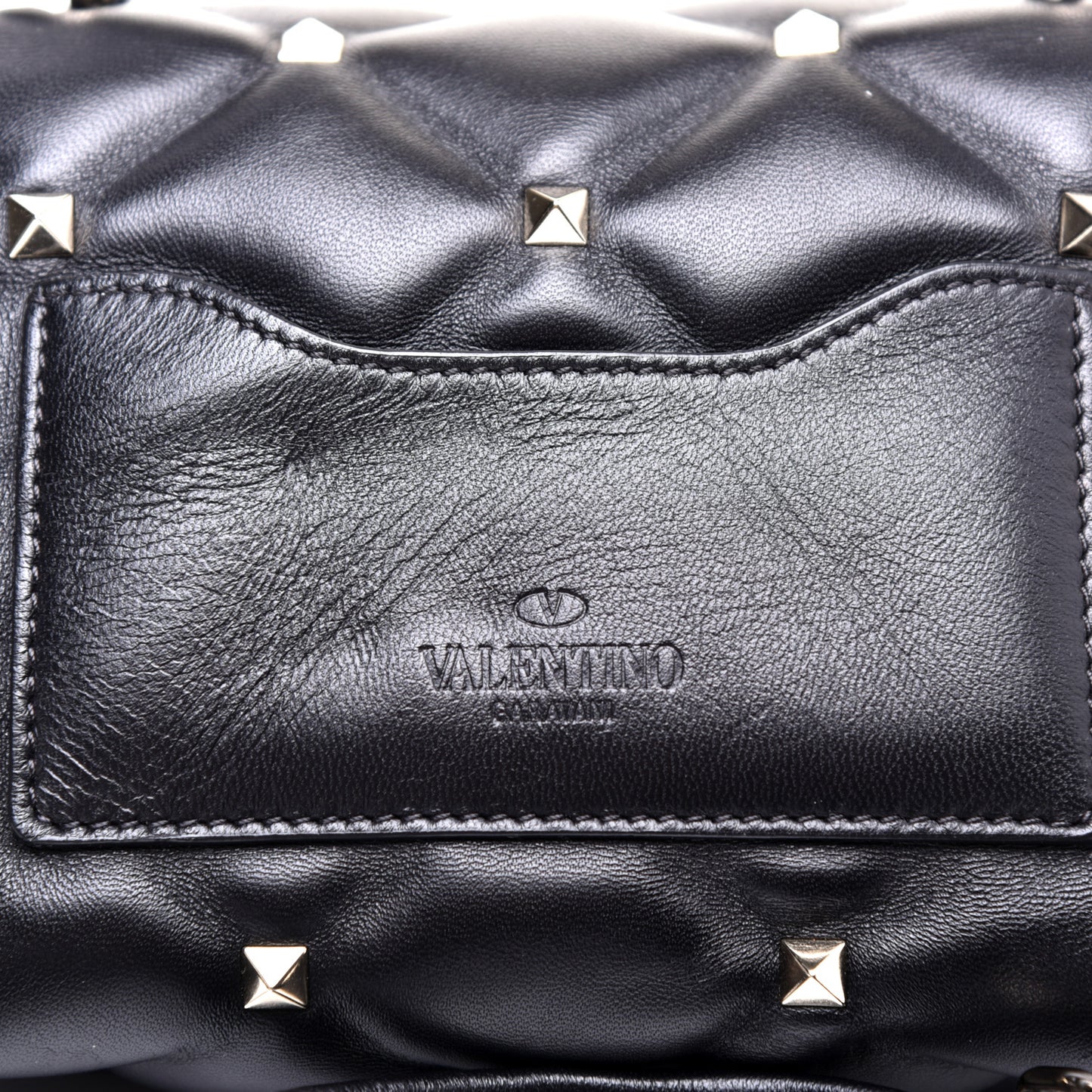 Nappa Mini Candystud Top Handle Bag Black