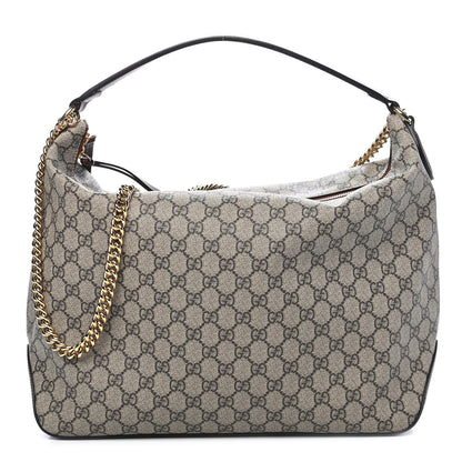 Gucci GG Supreme Monogram Large Linea A Hobo Light Brown 1 of 9