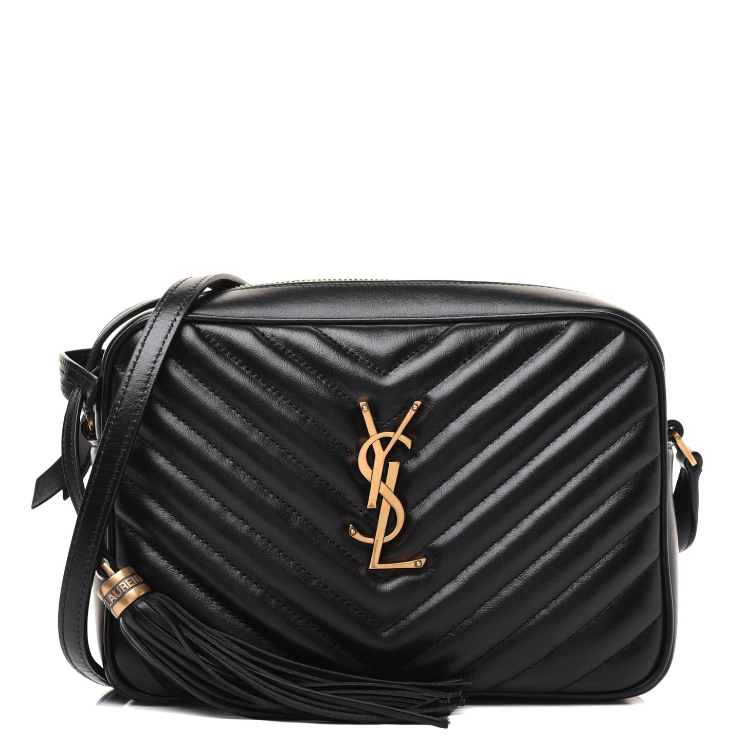 Calfskin Matelasse Monogram Lou Camera Bag Black