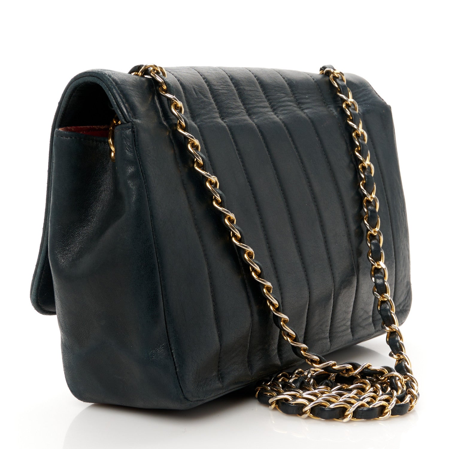 Chanel Lambskin Vertical Quilted Small Single Flap Black 3 of 15
