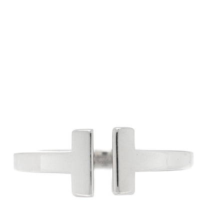 Tiffany Sterling Silver T Square Ring 50 5.25 1 of 5