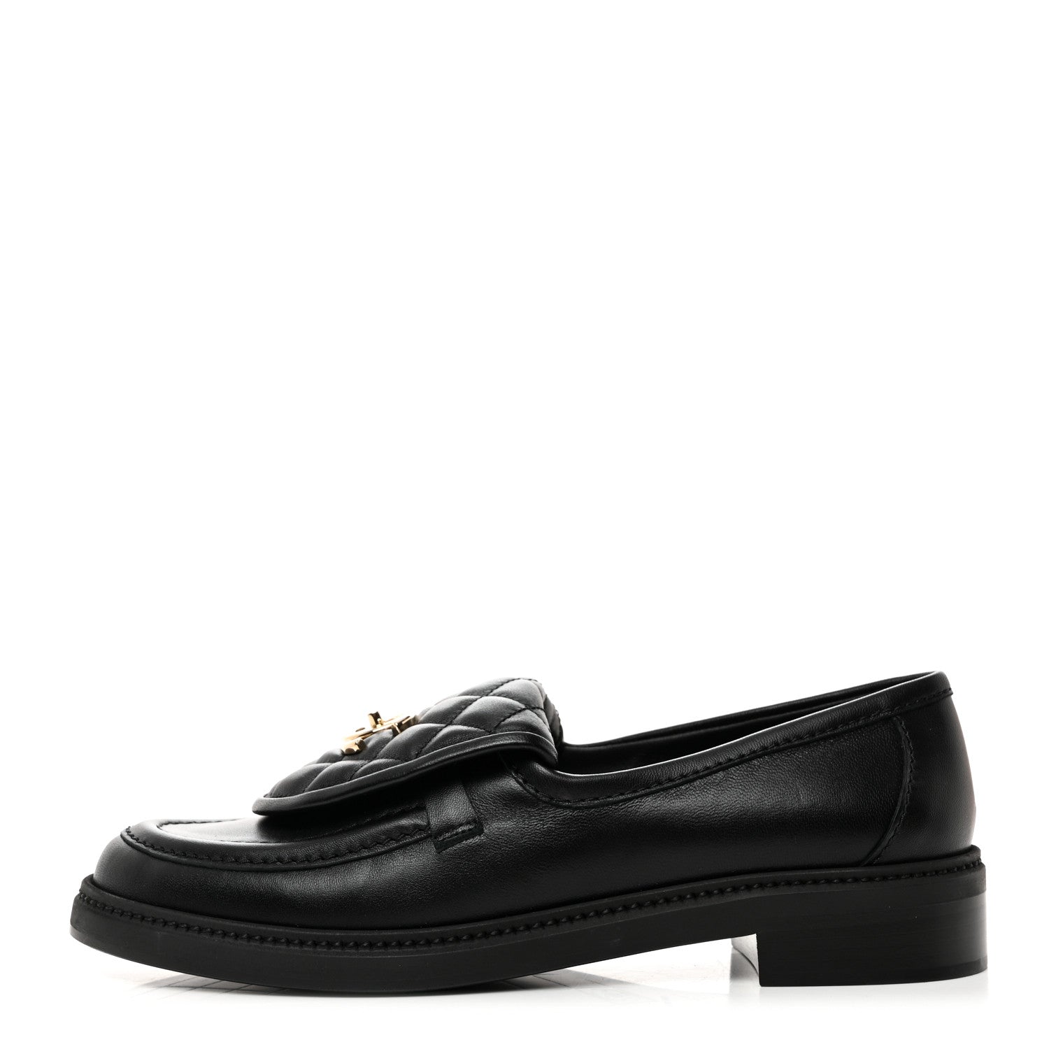Chanel Lambskin Quilted CC Turnlock Loafers 40 Black 1 of 9