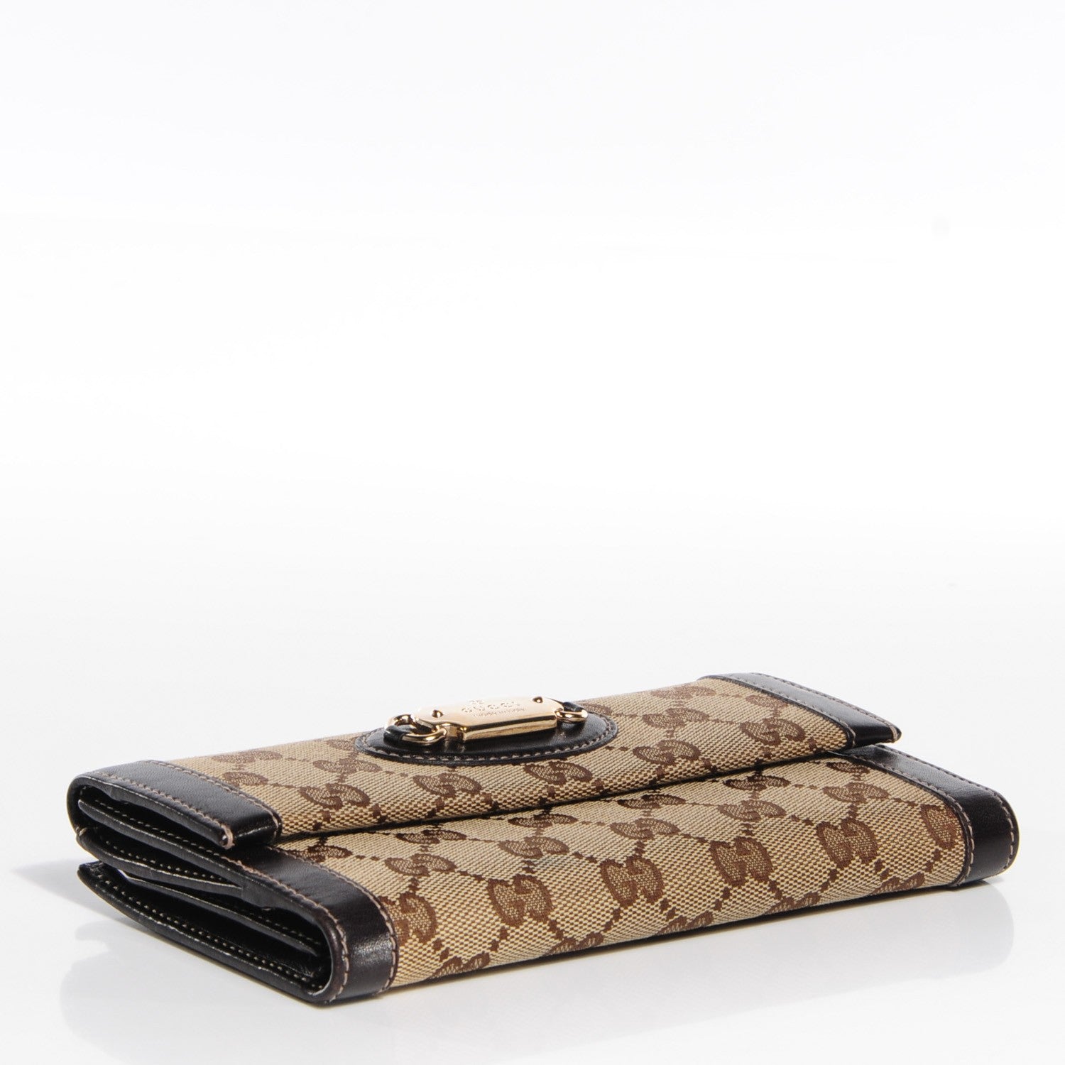 Gucci Monogram Punch Continental Flap Wallet Dark Brown 4 of 7
