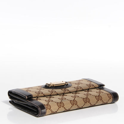 Gucci Monogram Punch Continental Flap Wallet Dark Brown 4 of 7