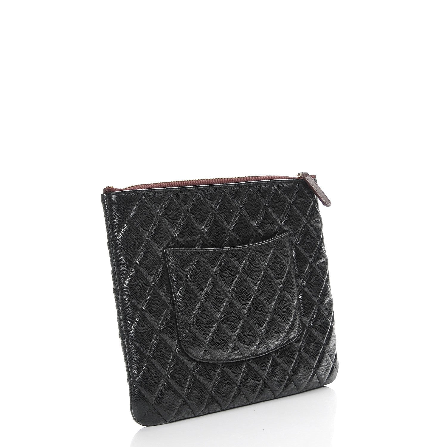 Chanel Caviar Quilted Medium Cosmetic Case Black 3 of 8