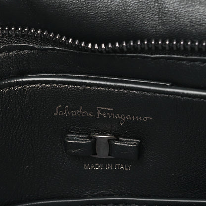 Salvatore Ferragamo Calfskin Small Viva Bow Shoulder Bag Black 7 of 10