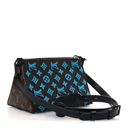 Louis Vuitton Monogram Tuffetage Triangle Messenger Turquoise 3 of 11