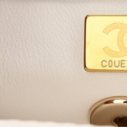 Chanel Caviar Quilted Mini Coco Handle Flap White 6 of 10