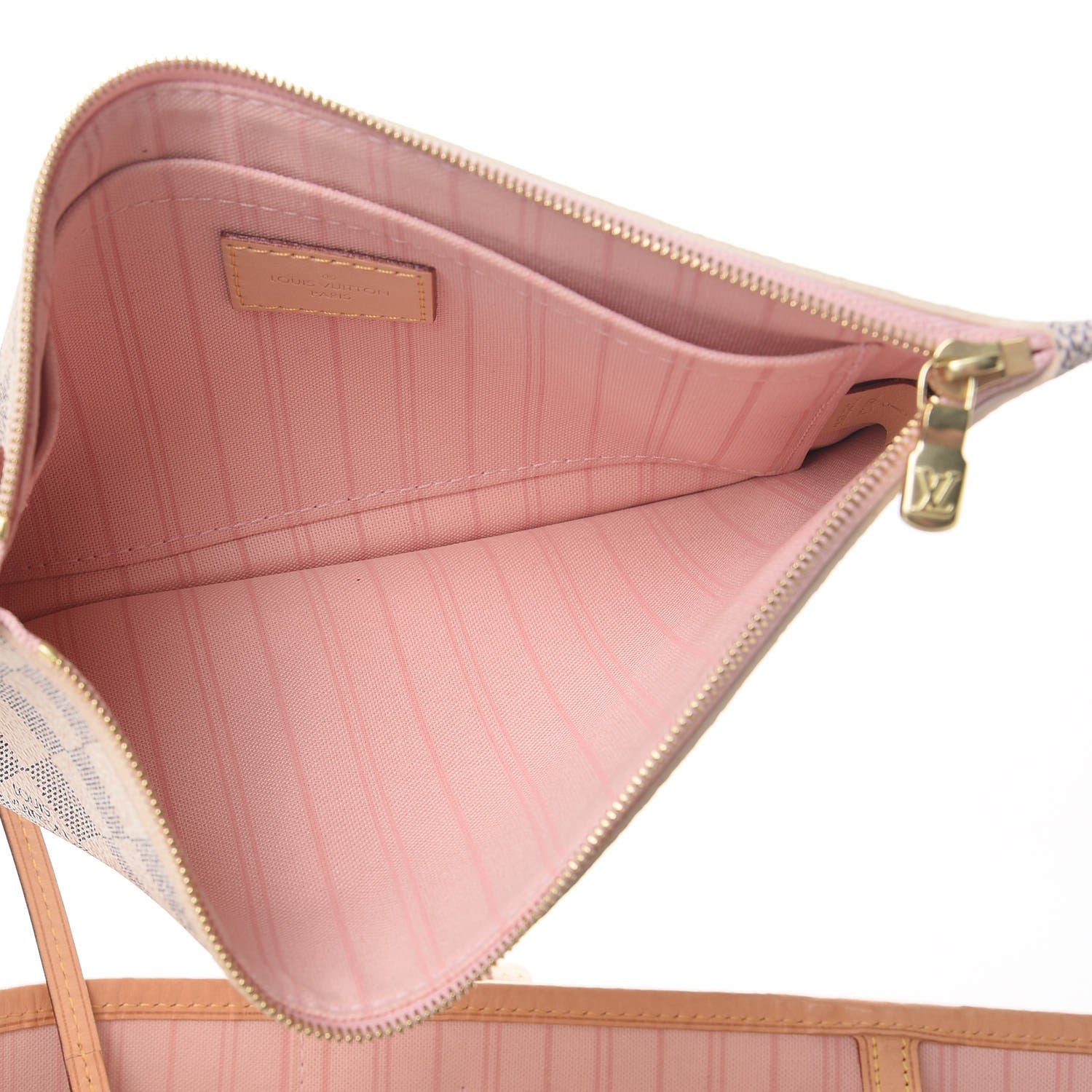 Louis Vuitton Damier Azur Neo Neverfull MM Rose Ballerine 7 of 11