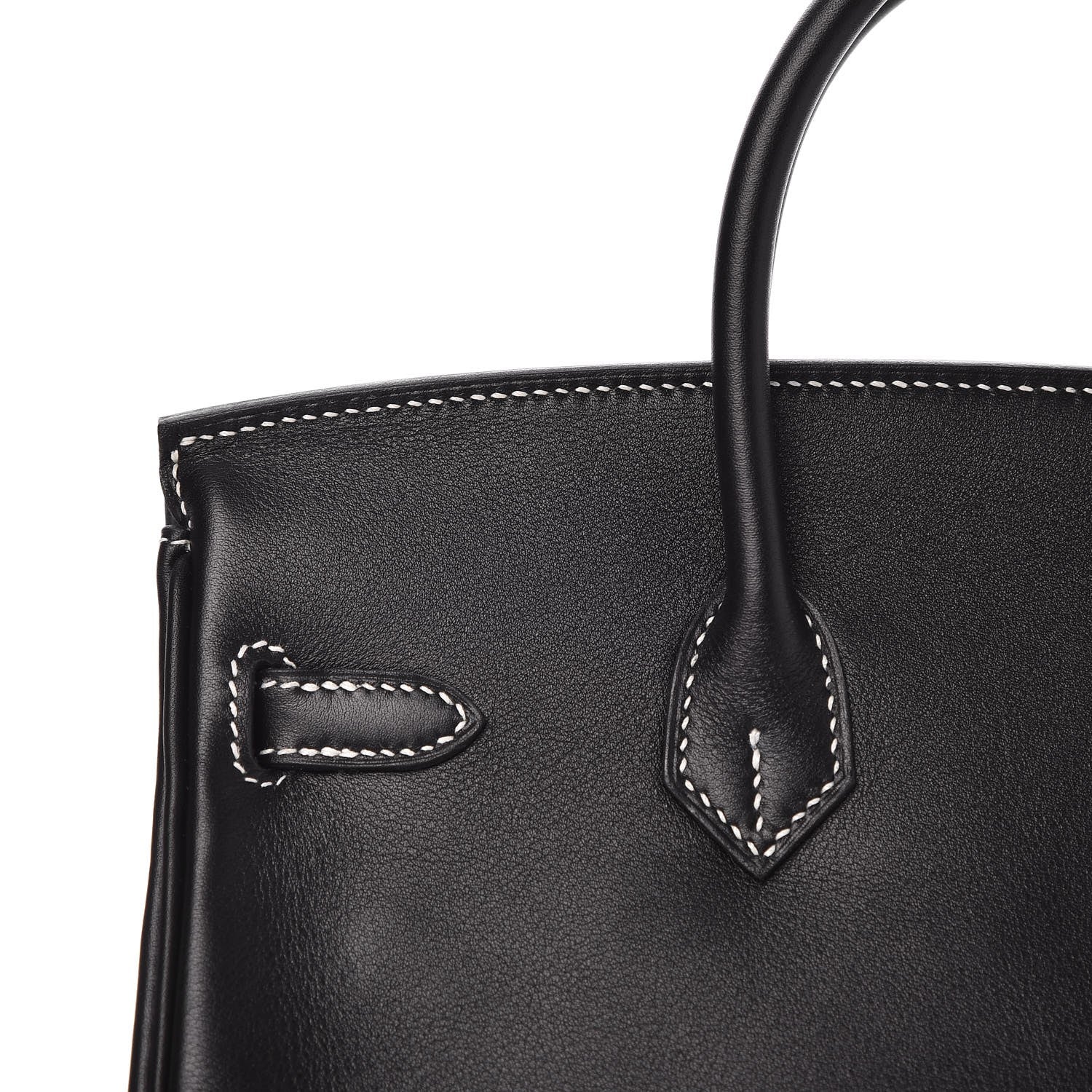 Hermes Swift Horseshoe Birkin 25 Black White 28 of 35