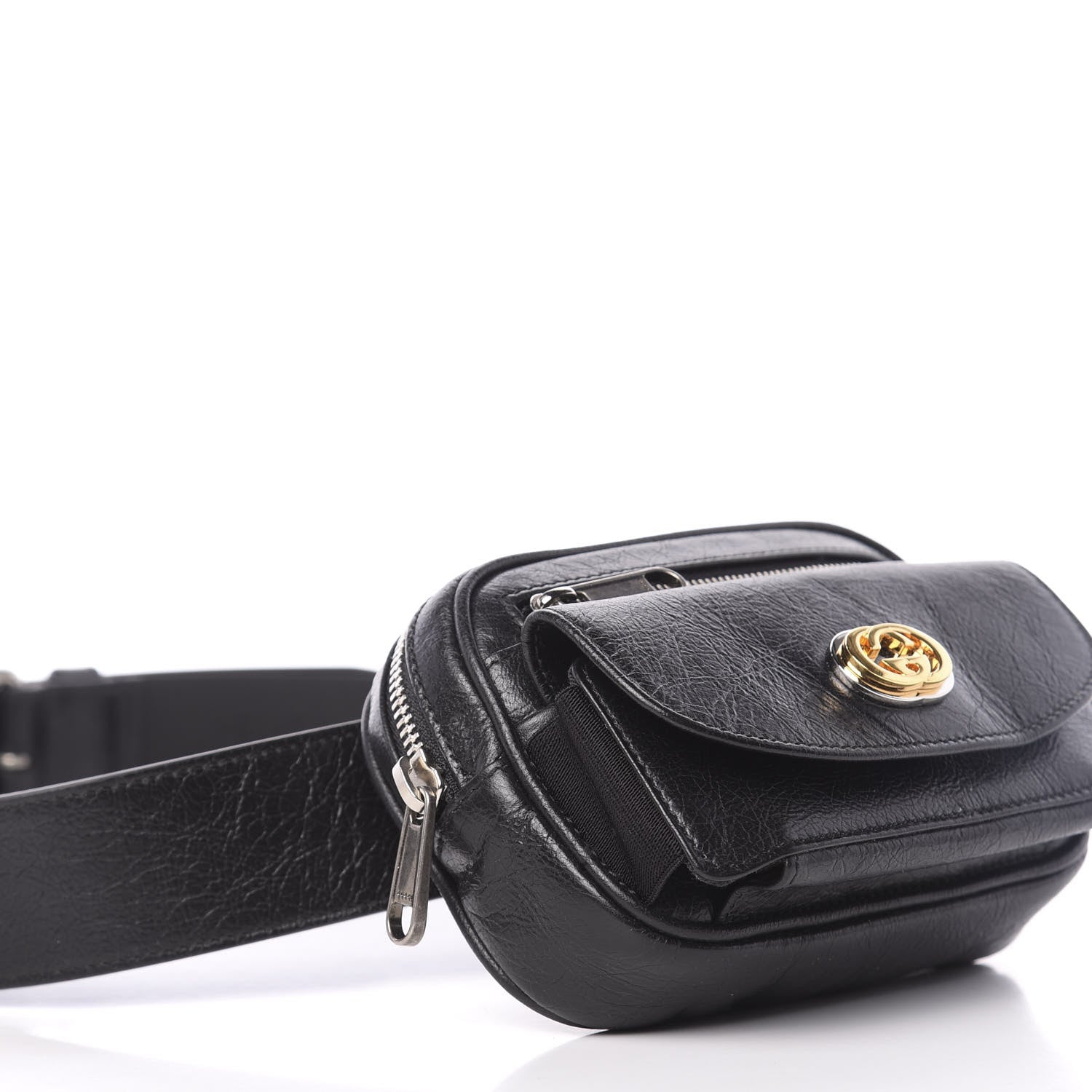 Gucci Fluffy Calfskin Mini Morpheus Belt Bag 90 36 Black 6 of 10