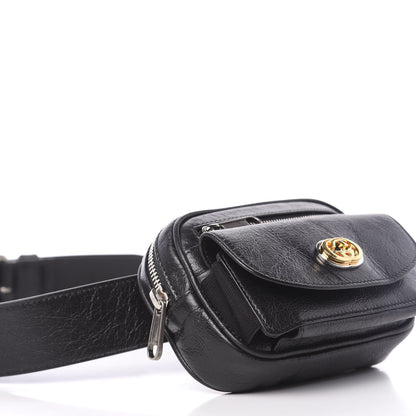 Gucci Fluffy Calfskin Mini Morpheus Belt Bag 90 36 Black 6 of 10
