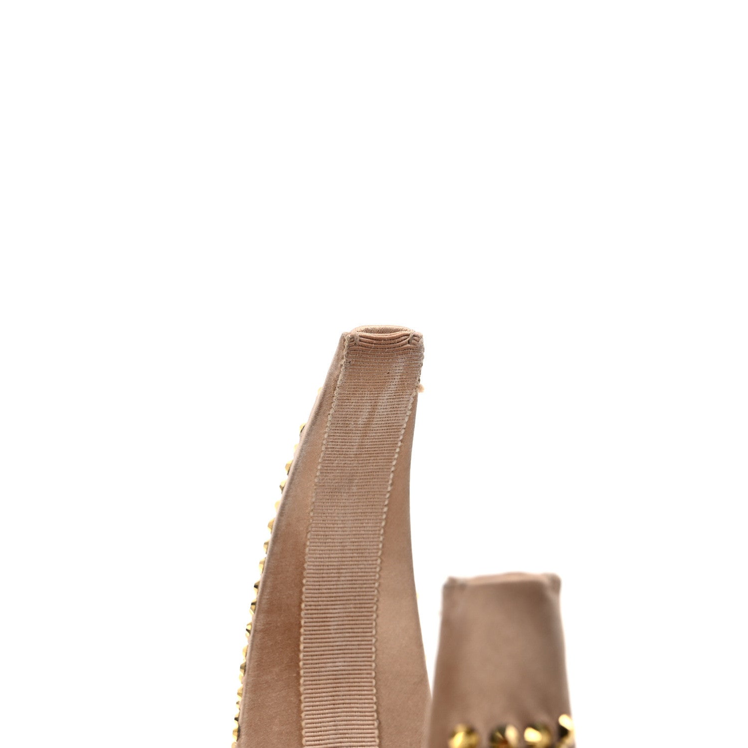 Prada Satin Crystal Embellished Headband Platino 6 of 9
