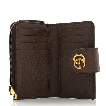 Gucci GG Supreme Monogram Textured Dollar Calfskin Web Ophidia Overlay Zip Around Card Case Wallet Beige Ebony New Acero 5 of 7