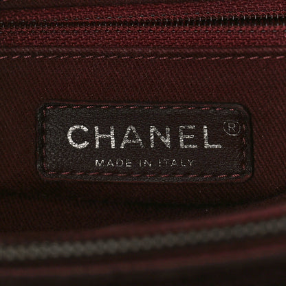 Chanel Woven Canvas Large Easy Shopping Tote Black White 6 of 9