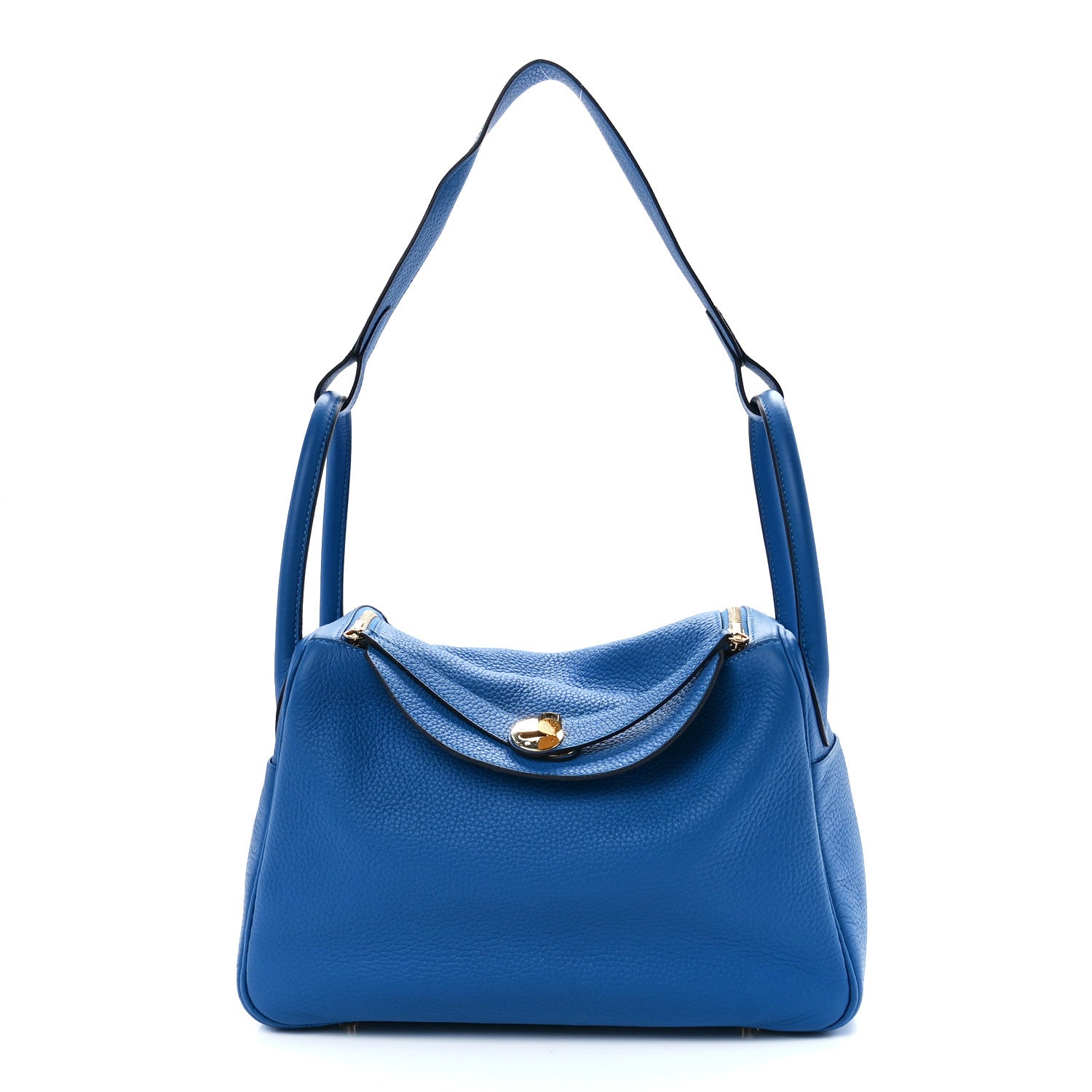 Hermes Taurillon Clemence Lindy 30 Bleu Frida 11 of 11