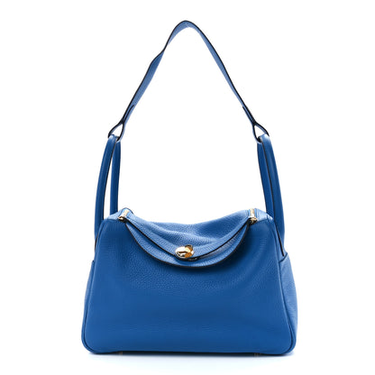 Hermes Taurillon Clemence Lindy 30 Bleu Frida 11 of 11
