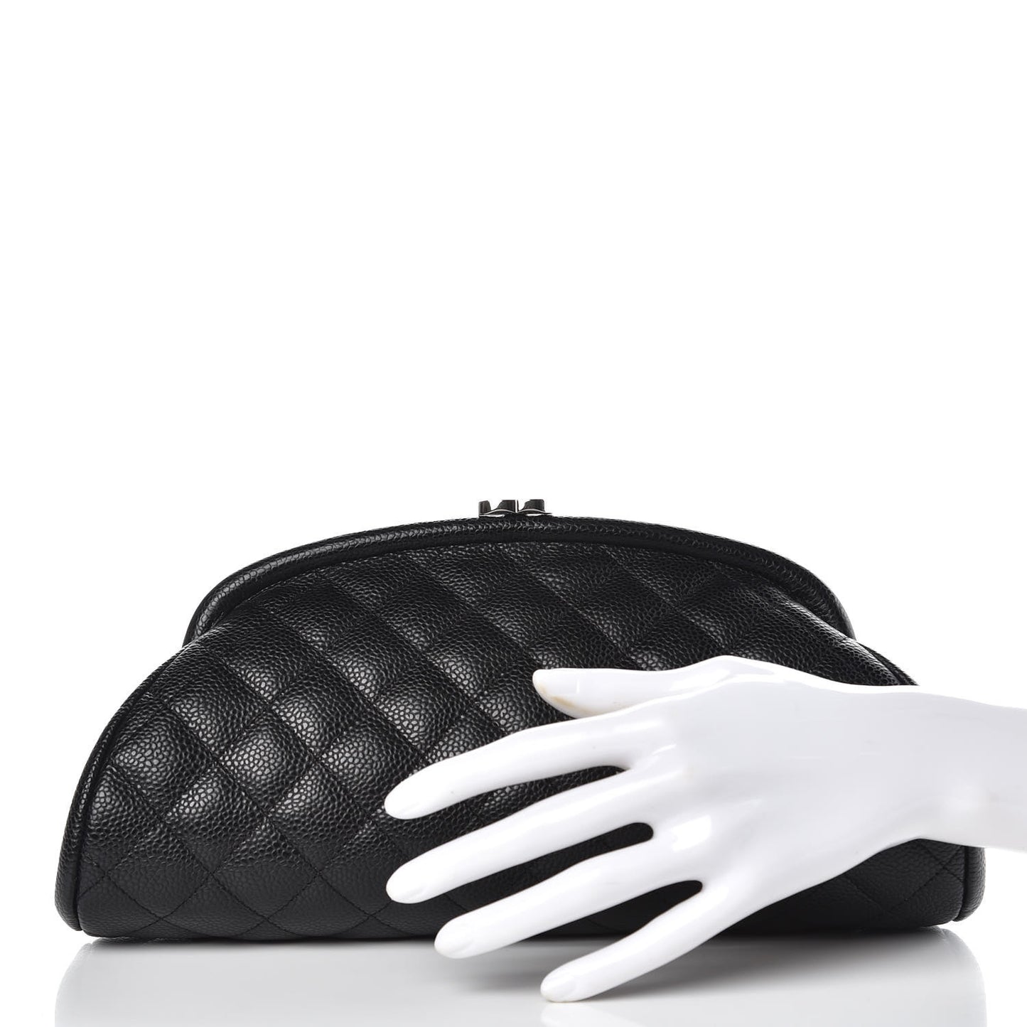 Caviar Quilted Timeless Clutch Black