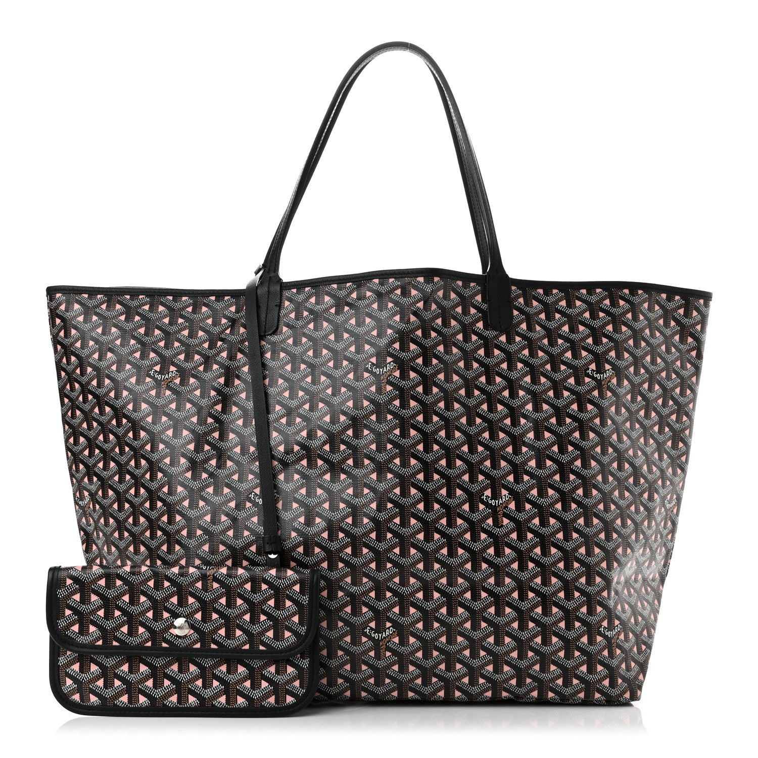 Goyard Goyardine Saint Louis Claire Voie GM Black Pink 1 of 11