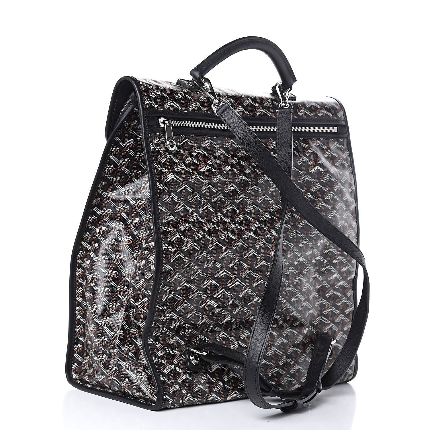 Goyard Goyardine Saint Leger Soft Briefcase Backpack Black 3 of 8