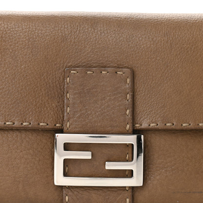 Fendi Calfskin Romano Selleria Baguette Brown 7 of 14