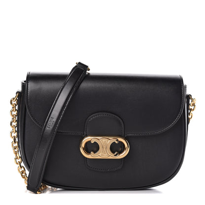 Celine Shiny Calfskin Medium Chain Maillon Triomphe Black 1 of 12