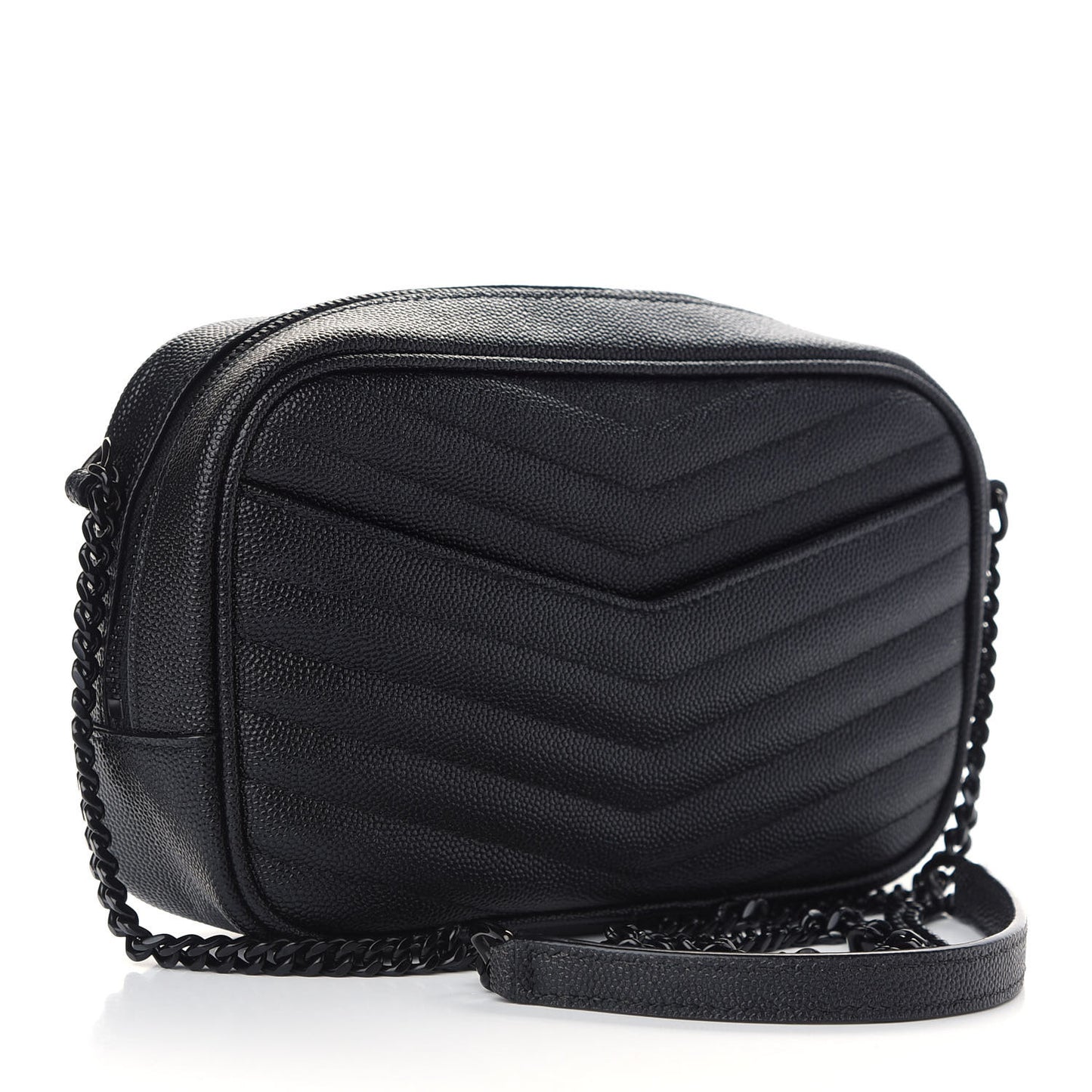 Grain De Poudre Matelasse Monogram Mini Lou Camera Bag Black