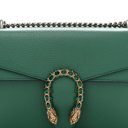 Gucci Pebbled Calfskin Small Dionysus Shoulder Bag Emerald 9 of 12