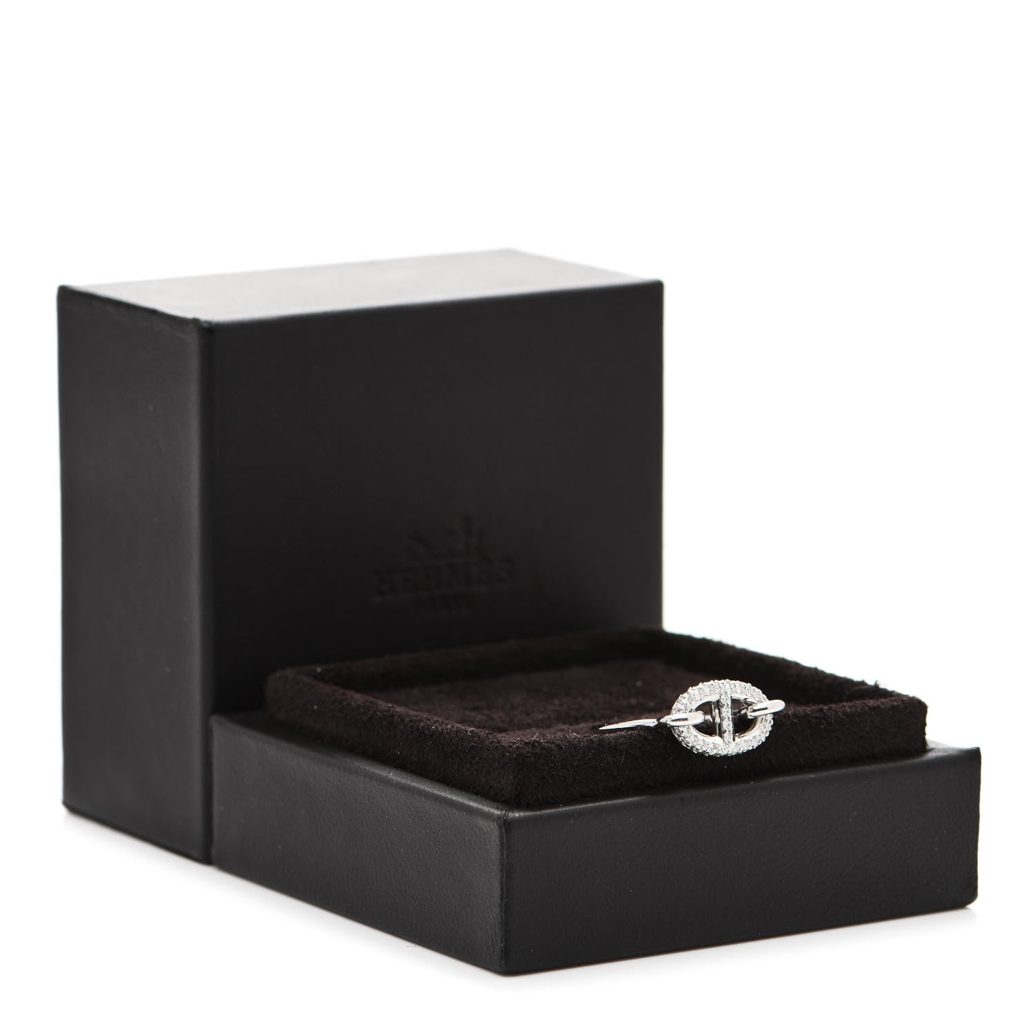 Hermes 18K White Gold Diamond New Farandole Ring 53 6.5 5 of 5
