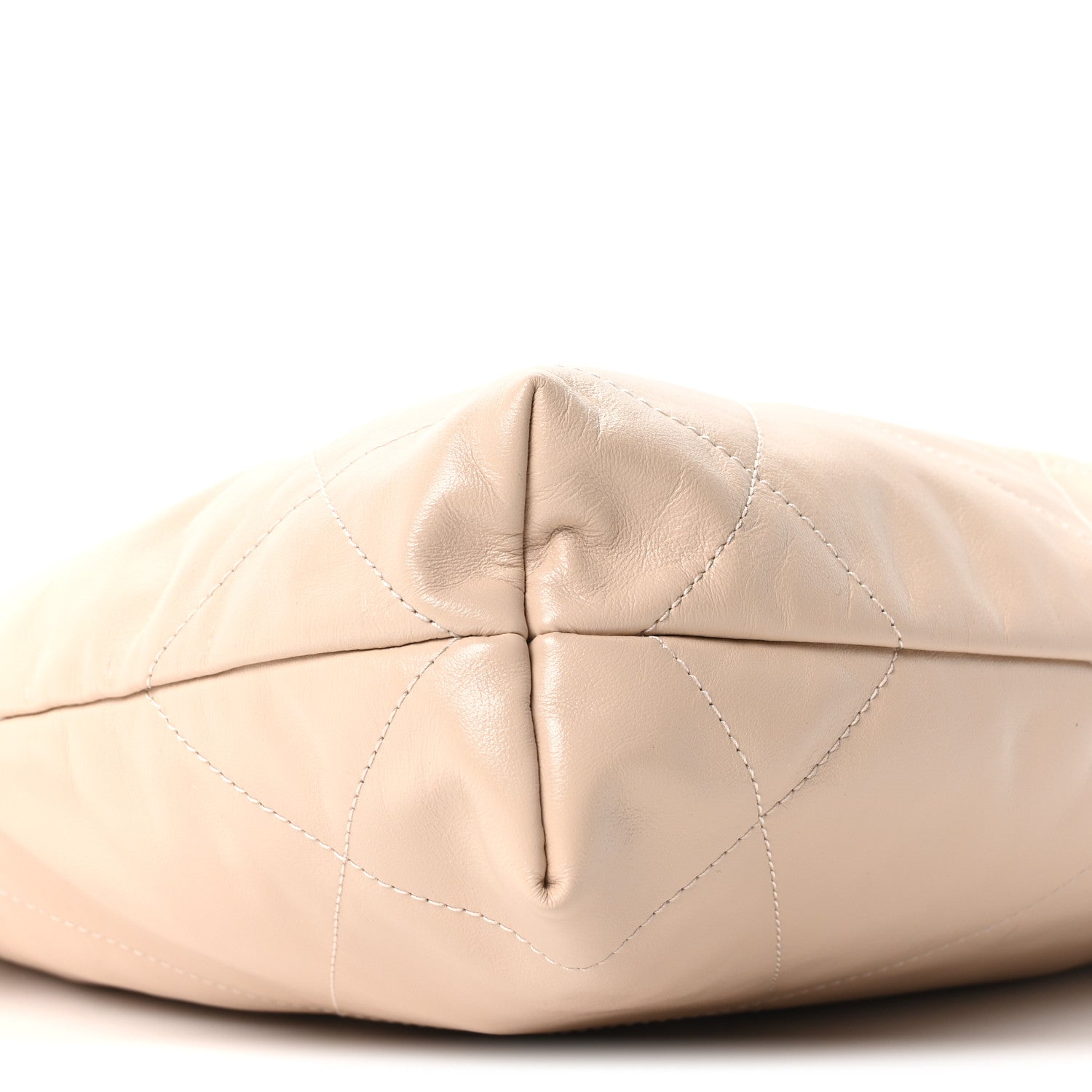 Chanel Shiny Calfskin Quilted Small Chanel 22 Ecru 10 of 11