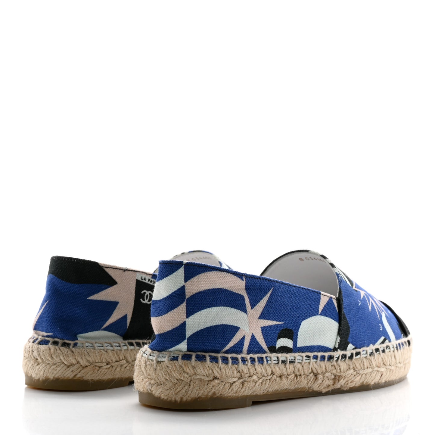 Fabric CC Espadrilles 37 Navy Ivory Black