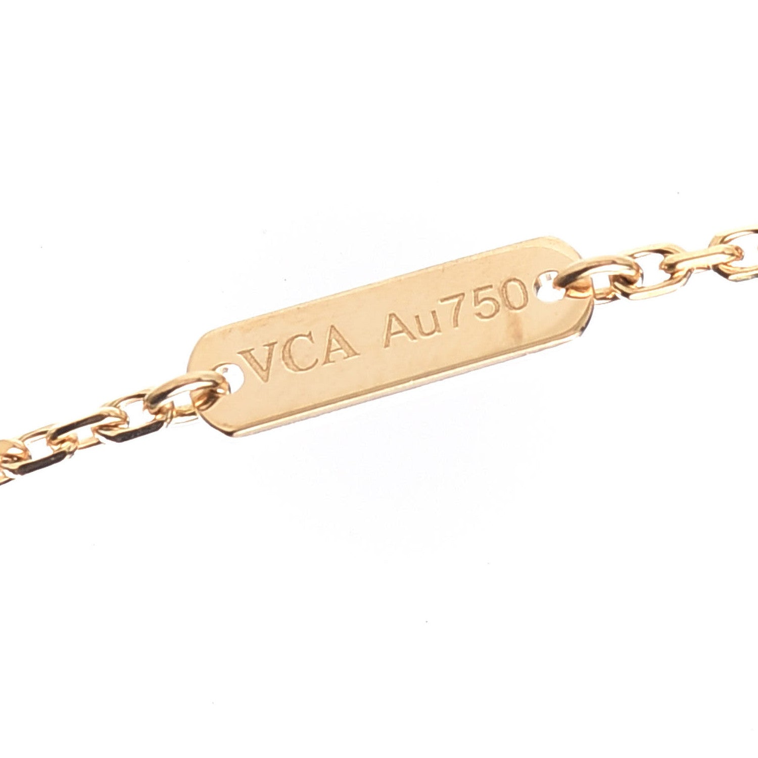 Van Cleef & Arpels 18K Yellow Gold Black Onyx Vintage Alhambra Pendant Necklace 6 of 8