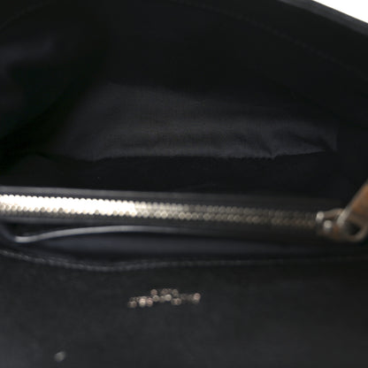 Saint Laurent Sheepskin Matelasse Chevron Monogram Medium College Bag Black 5 of 11
