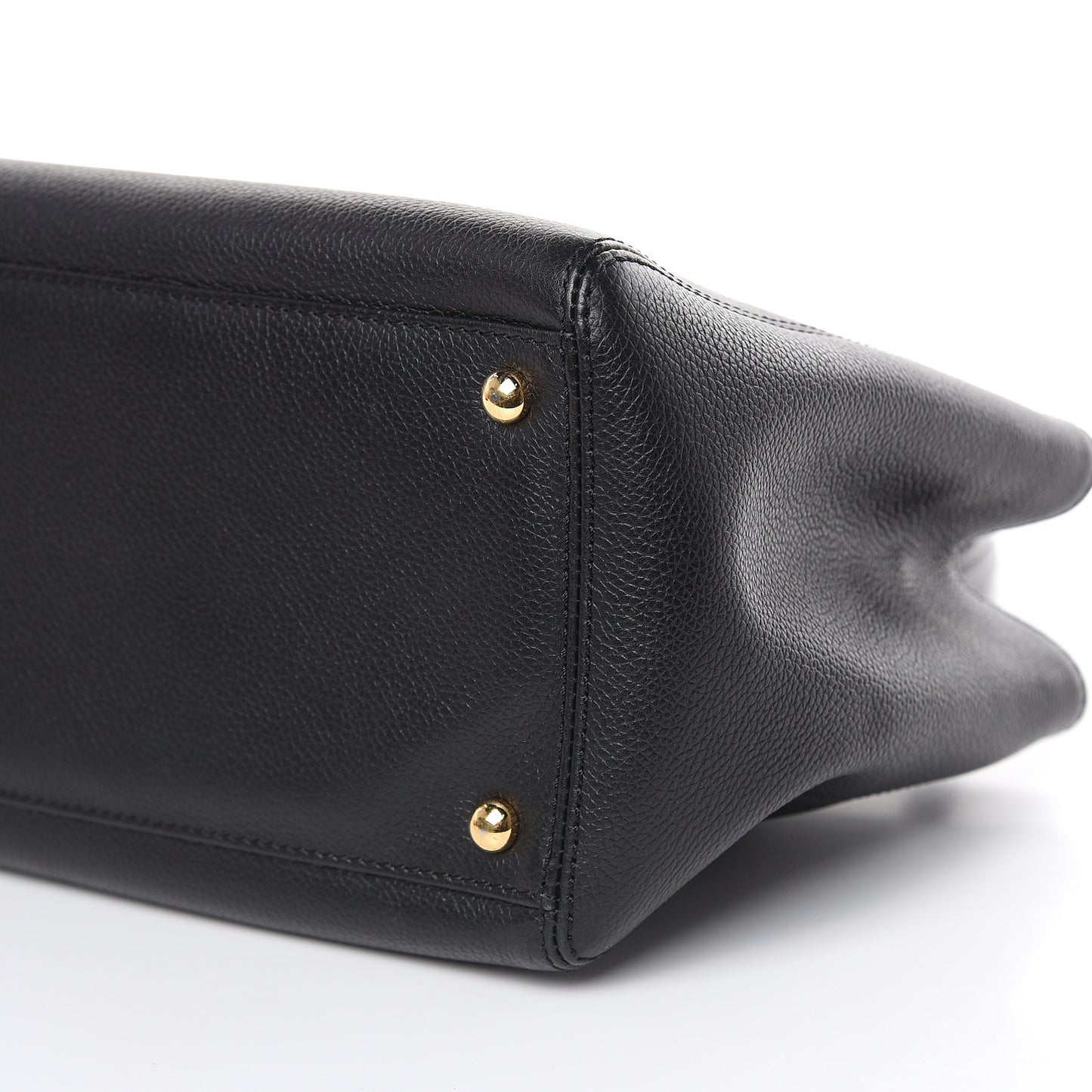 Calfskin Small Cerf Executive Shopper Tote Black