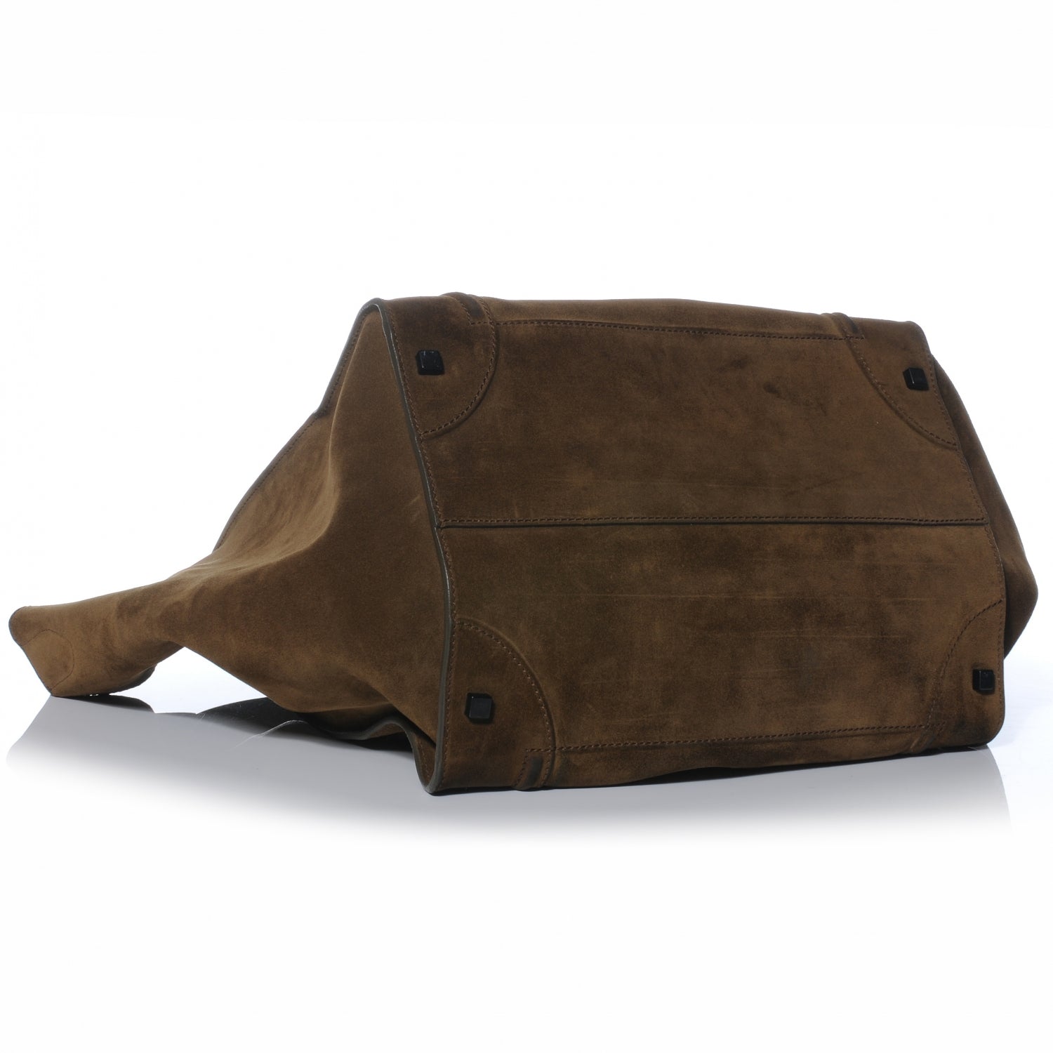 Celine Suede Large Phantom Luggage Olive 4 of 8