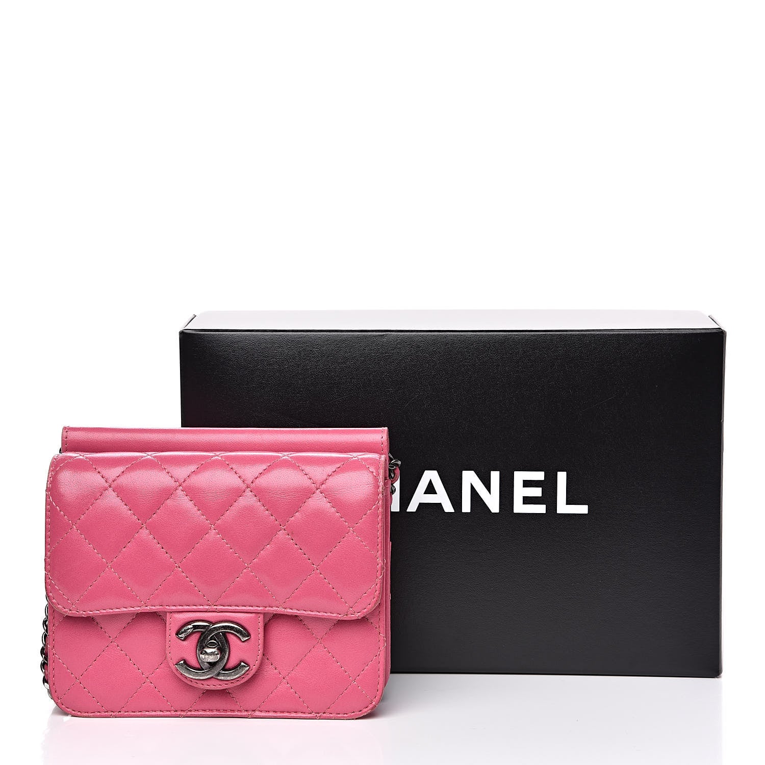 Chanel Lambskin Quilted Mini Crossing Times Flap Pink 15 of 15