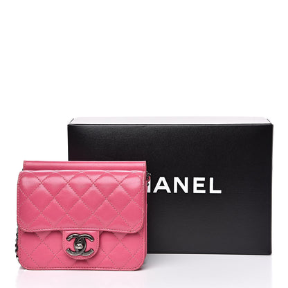 Chanel Lambskin Quilted Mini Crossing Times Flap Pink 15 of 15