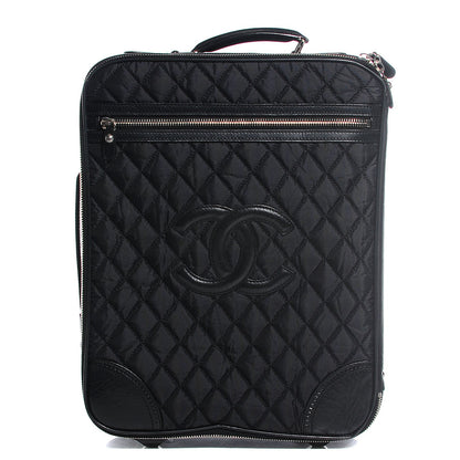 Chanel Toile Calfskin Quilted Paris New York Trolley Black 1 of 8
