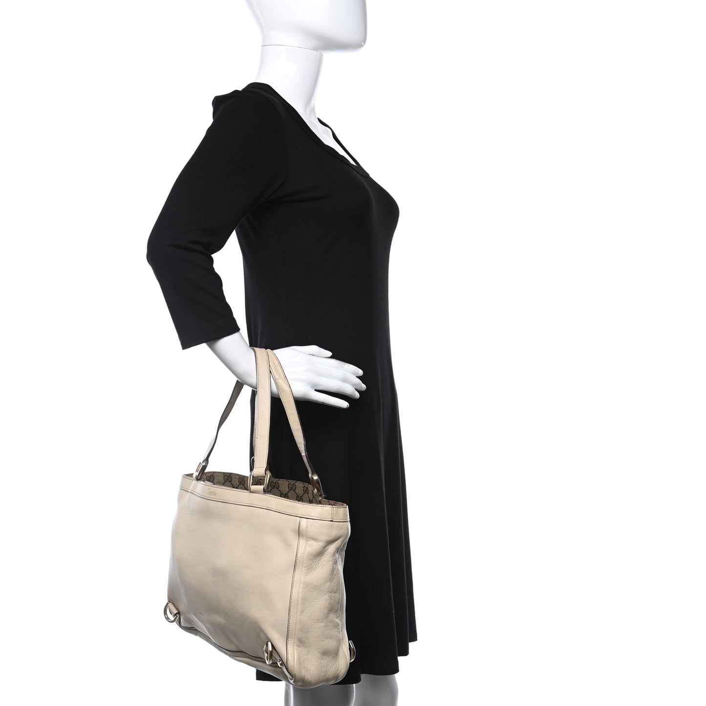 Calfskin Medium Abbey Tote Off White