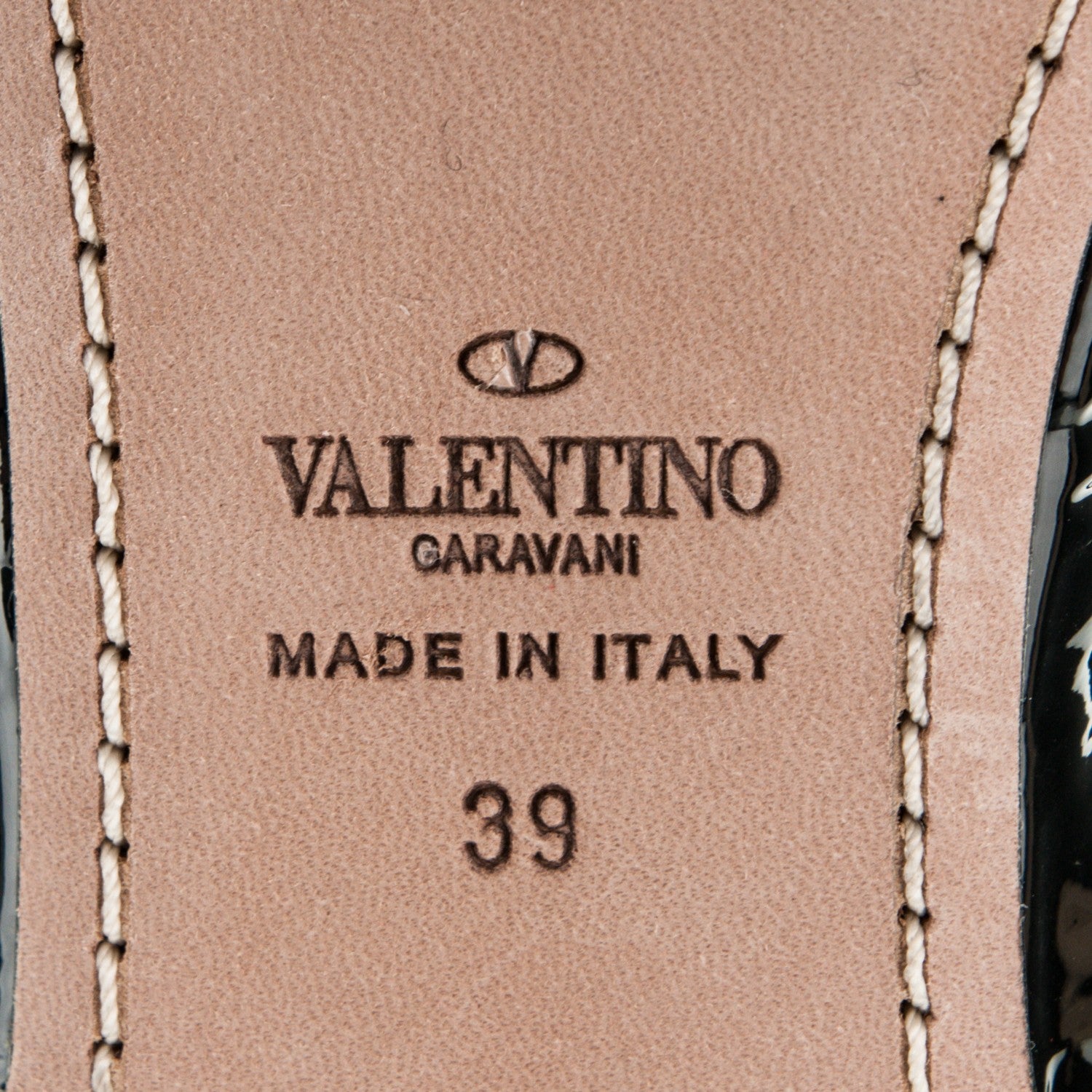 Valentino Garavani Patent Rockstud Ballerina Flats 39 Black 6 of 8