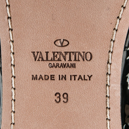 Valentino Garavani Patent Rockstud Ballerina Flats 39 Black 6 of 8