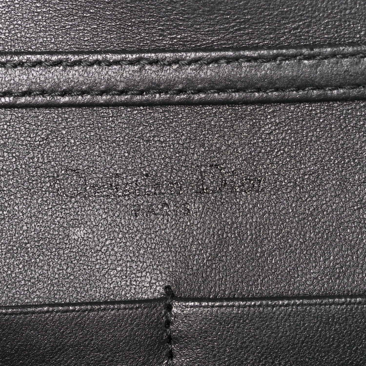 Christian Dior Metallic Patent Micro-Cannage Diorama Wallet on Chain Pouch Onyx Black 6 of 9